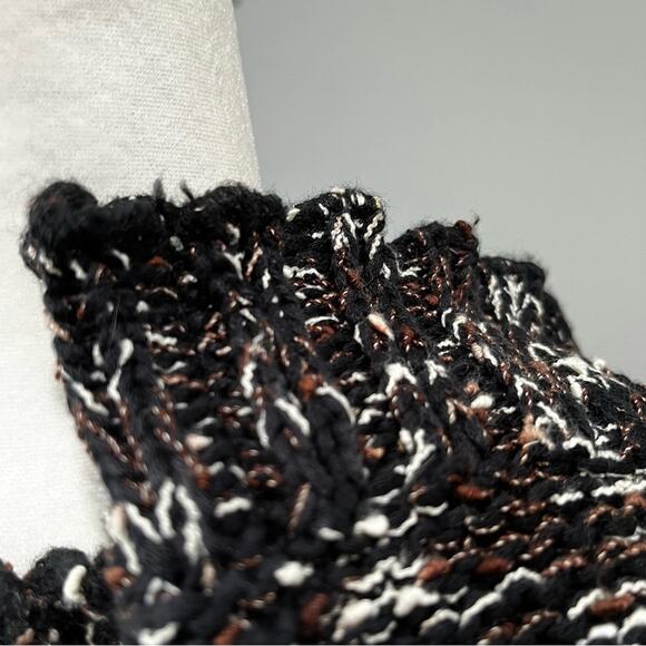 NEW BCBG Academia Flutter Collar Button Front Open Weave Knit Cardigan S NWOT - Picture 16 of 16